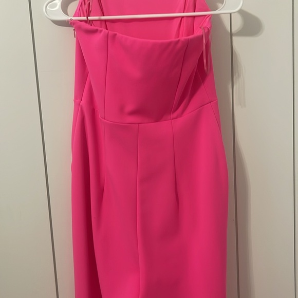 FLATTERING! Express One Piece Wide Leg Strapless - Hot Pink- Size Medium. - Picture 8 of 12